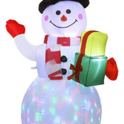 Lâmpada Led Inflável Com Desenho De Boneco De Neve, Modelo A