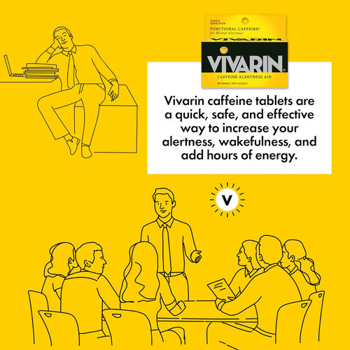 Vivarina, Pílulas De Cafeína, 200mg De Cafeína Por Dose, Com - Imagem 4