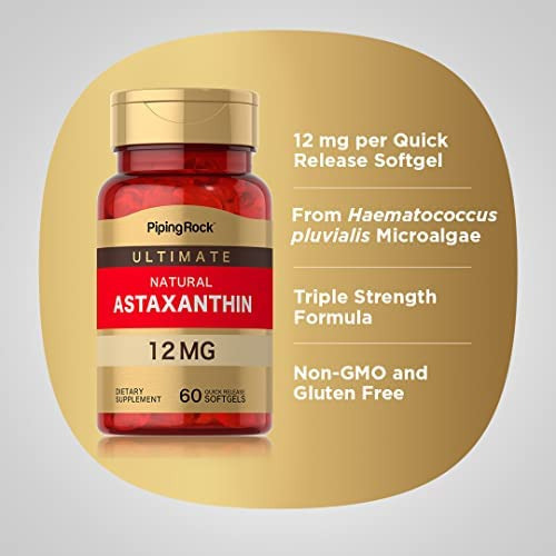 Piping Rock Astaxantina 12mg | 60 Cápsulas Gelatinosas | Sup - Imagem 4
