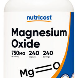 Suplemento Nutricost Óxido De Magnésio 750 Mg 240 Cápsulas