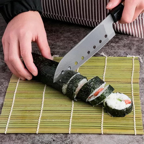 Kit 14 Esteiras Preparo De Comida Japonesa Sushi Bambu - Imagem 8