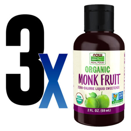 Fruta Dos Monges Now Foods Adoçante Líquido 59ml 3un - Imagem 2