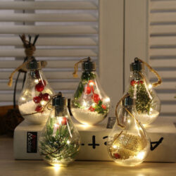Bolas De Natal Led Árvore Natal Pisca Pisca Kit