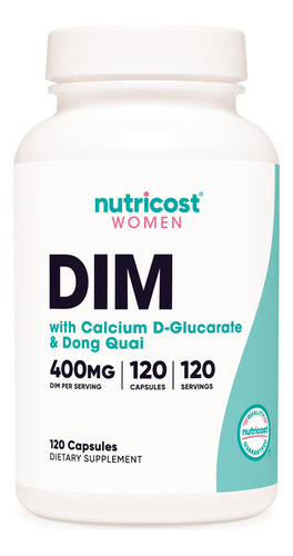 Suplemento Nutricost Diindolilmetano Dim 400 Mg 120 Cápsulas