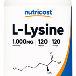 Suplemento Nutricost L-lisina 1000 Mg 120 Comprimidos