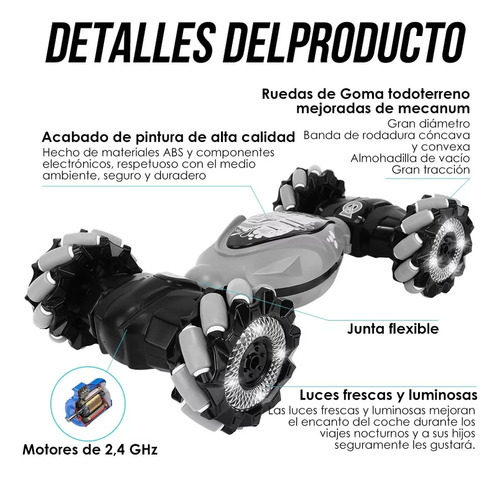Sensor De Gesto Rc Car Toy De 2,4 Ghz Com Luzes/música 8 Em - Imagem 24