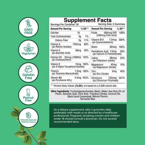 Vitaminas De Goma Sem Açúcar Para Meninas E Meninos Adolesce - Imagem 2