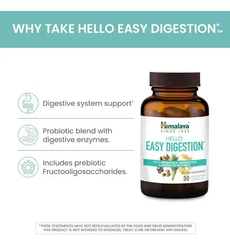 Himalaya Hello Fácil Digestão, Enzimas Digestivas Com 2 Bilh - Imagem 3