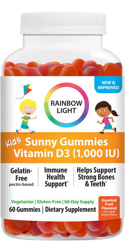 Rainbow Kids Sunny Gummies Vitamina Diu Frutas Sortidas Flvr