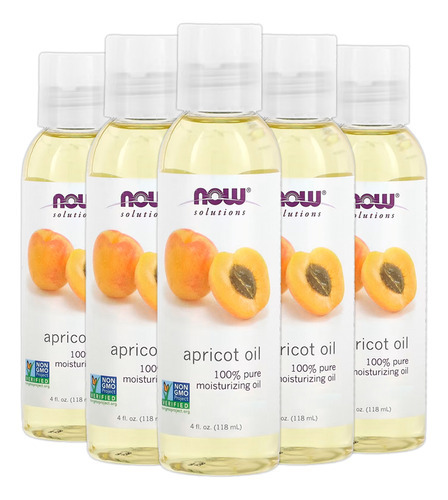 Óleo De Damasco Now Foods 100% Puro 118ml 5un