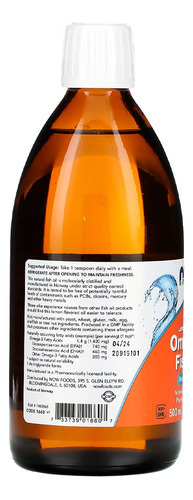 Ômega-3 Fish Oil Now Foods 500ml Sabor Limão Importado 3un - Imagem 3