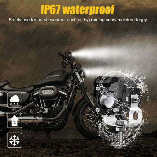 2pcs Holofotes Farol Auxiliar De Moto - Iluminação Potente - Imagem 6