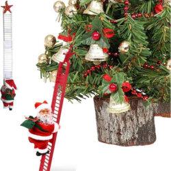 Papai Noel Elétrico Subindo Escadas Ao Som Da Música