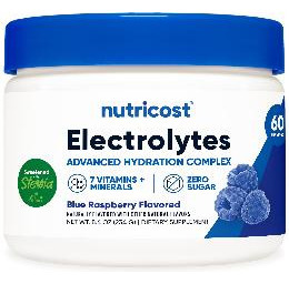Complexo Eletrolítico Em Pó Nutricost Blue Raspberry 60 Serv - Imagem 2