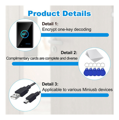 Copiadora Rfid Nfc De 13,56 Khz Key Fob Nfc Reader Writer 13 - Imagem 4