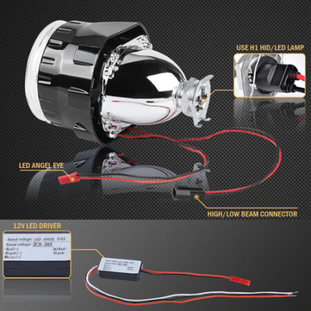 Lente De Projetor Led Angel Eye Bi Xenon Hi-lo Beam 2pcs - Imagem 4