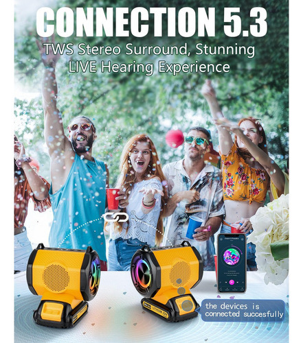 Alto-falante Portátil Sem Fio Bluetooth Sem Fio Para Dewalt - Imagem 8