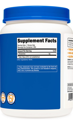Suplemento Nutricost L-glutamina Em Pó 1 Kg Sem Sabor - Imagem 4