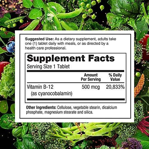 Vitamina B-12 Marca Plantfusion, 500 Mcg, 100 Pastilhas - Imagem 4