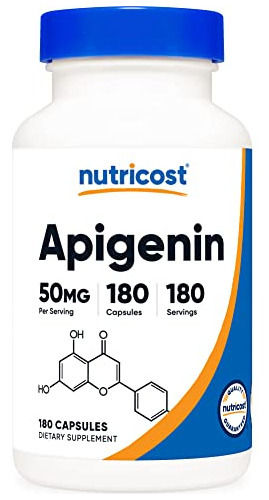Nutricost Apigenina 50 Mg, 180 Cápsulas - Sem Transgênicos,