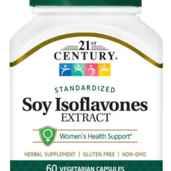 Cápsulas Vegetais De Isoflavonas De Soja Do Século 21, 60 U