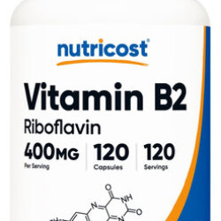 Vitamina B-12 Marca Nutricost, 400 Mg, 120 Comprimidos