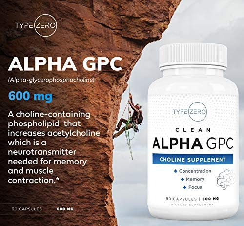 Suplemento De Colina Type Zero Ultra Clean Alpha Gpc (600mg - Imagem 3