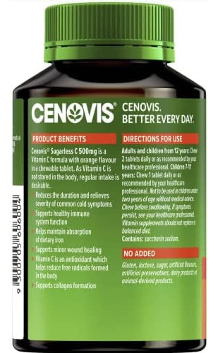 Cenovis Vitamina C 500mg Sugarless 160 Comprimidos Produto D - Imagem 3