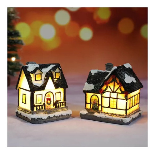 6 Peças Light Up Christmas Decoration Led Miniature Home - Imagem 4