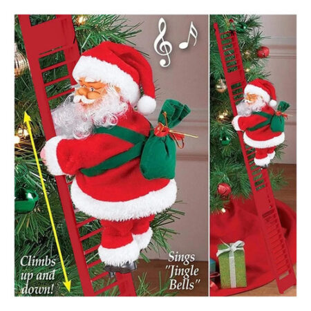 Papai Noel Elétrico Subindo Escadas Ao Som Da Música - Imagem 3