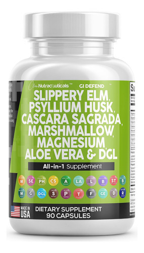 Nutracêuticos Limpos Olmo Escorregadio 5000mg Casca De Psyll - Imagem 9