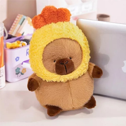 S Capivara Pelúcia Animal Capivara Infantil Com 7 Acessórios - Imagem 4