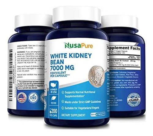 Nusapure Feijão Branco 7.000 Mg 200 Cápsulas Vegetais - Extr - Imagem 4