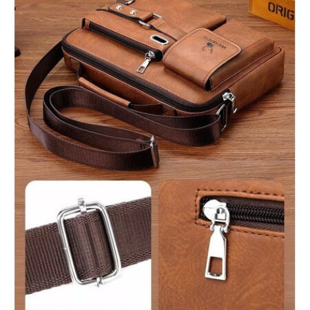 Bolsa Executiva Masculina Em Couro Pu 2023 - Imagem 14