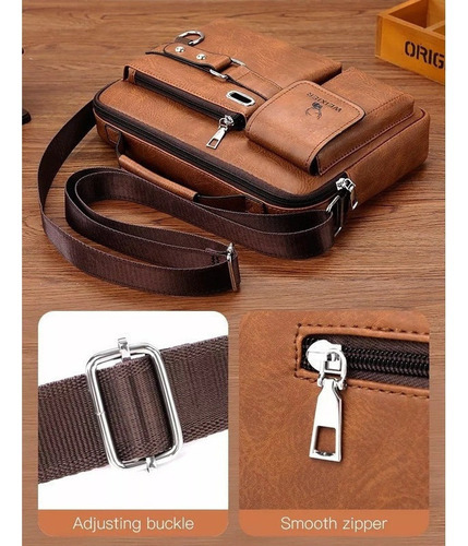 Bolsa Executiva Masculina Em Couro Pu 2023 - Imagem 14