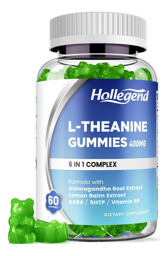 Gomas De L-teanina Hollegend, Lteanina 400 Mg Com Ashwagandh