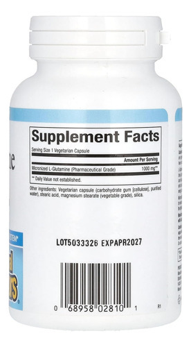 Fatores Naturais - L -glutamina Micronizada 1000mg, Suporte - Imagem 2