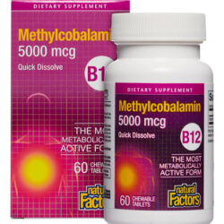 Fatores Naturais, Vitamina B12 Metilcobalamina 5000 Mcg, Su