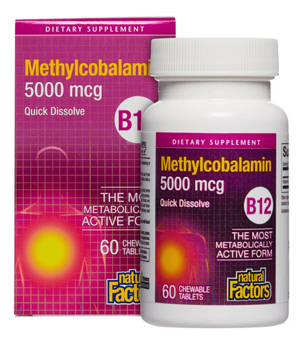 Fatores Naturais, Vitamina B12 Metilcobalamina 5000 Mcg, Su