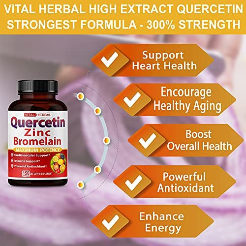 Quercetina De Pureza Premium 98% Com Cápsulas De Bromelaína - Imagem 4