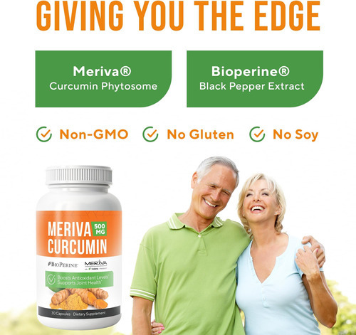 Renovar Nervo Meriva Curcumin 500mg Com Suplemento De Suport - Imagem 6