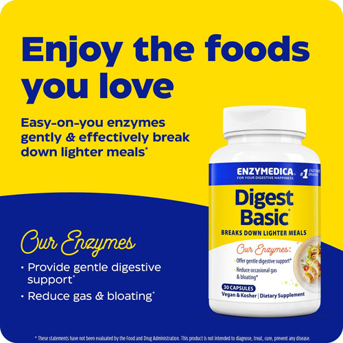 Enzymedica - Digest Basic, Essential Full Spectrum Digestive - Imagem 4