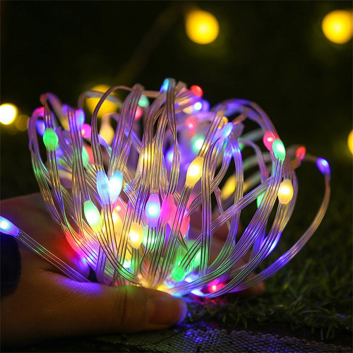 20m 8 Padrão Solar Light Leather Cord Decoração De Natal - Imagem 4