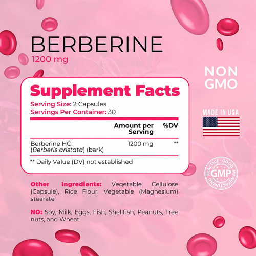 Coshisensu Berberine Hci 1200mg - Suplementos Premium De Ber - Imagem 3