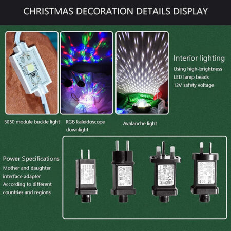 Decorações De Natal De 1,8 M Led Inflável Papai Noel - Imagem 14