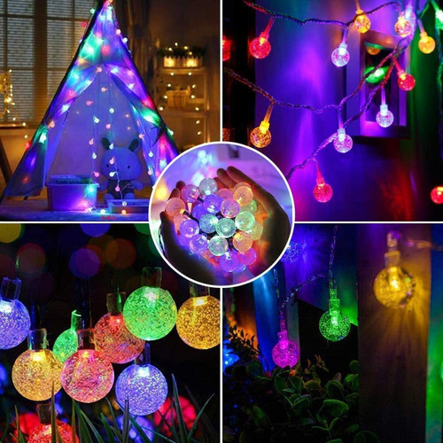 Luminária Solar Enfeite Jardim 6m 8 Modos De Luz Impermeável - Imagem 9
