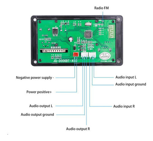 Módulo De Áudio Usb Tf Usb Fm Rádio De Carro 12v 5.0 Wma - Imagem 2