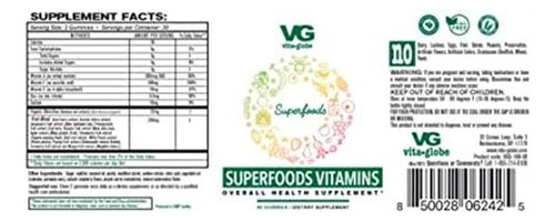 Gomas Vitaglobe Super Foods - Reforço Imunológico, Contagem - Imagem 2