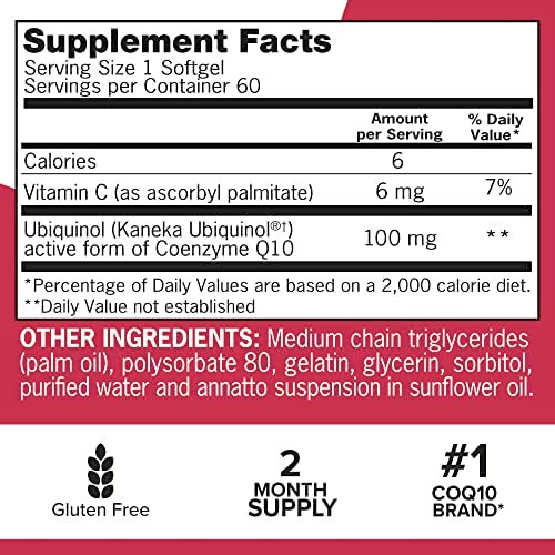 Ubiquinol Coq10 Softgels, Qunol Mega Ubiquinol 100mg - Abso - Imagem 4