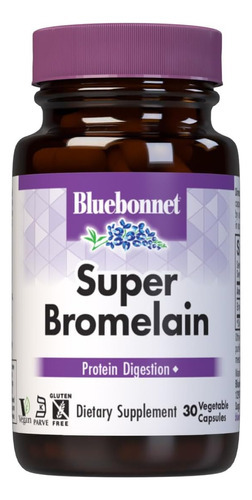 Cápsulas Vegetarianas Bluebonnet Superbromelain, 500 Mg,